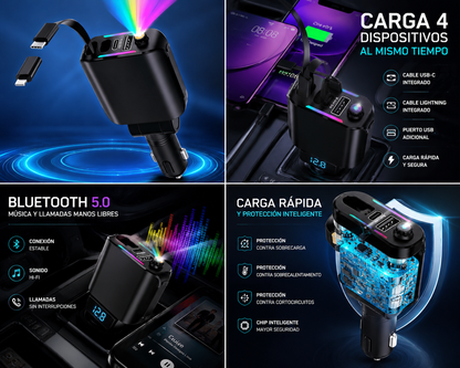 AutoCharge Pro 4 en 1 – Carga Rápida Universal